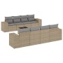Set de sofás de jardín 9 pzas con cojines ratán sintético beige de , Conjuntos de jardín - Ref: Foro24-3254686, Precio: 620,8...