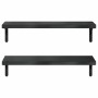 Estantes de pared 2 uds acero inoxidable negro 75x23,5 cm en Estanterías | Comprar online en Foru.es