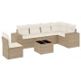 Set sofás de jardín 7 piezas y cojines ratán sintético beige de , Conjuntos de jardín - Ref: Foro24-3254975, Precio: 526,40 €...