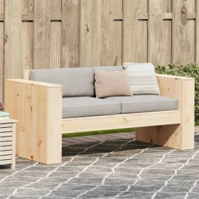 2-seater garden sofa solid pine wood 134x60x62 cm by , Outdoor sofas - Ref: Foro24-832369, Price: 130,70 €, Discount: %