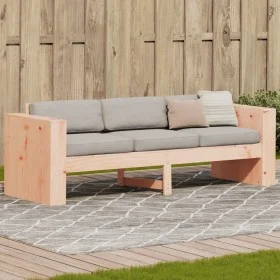 Sofá de jardín de 3 plazas madera maciza Douglas 189x60x62 cm de , Sofás de exterior - Ref: Foro24-832376, Precio: 164,90 €, ...