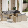 Set de sofás de jardín 9 pzas con cojines ratán sintético beige de , Conjuntos de jardín - Ref: Foro24-3255186, Precio: 647,9...