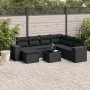 Set de sofás de jardín 8 piezas y cojines ratán sintético negro de , Conjuntos de jardín - Ref: Foro24-3255242, Precio: 512,3...