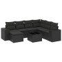 Set de sofás de jardín 8 piezas y cojines ratán sintético negro de , Conjuntos de jardín - Ref: Foro24-3255242, Precio: 512,3...