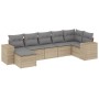 Set sofás de jardín 7 piezas y cojines ratán sintético beige de , Conjuntos de jardín - Ref: Foro24-3255216, Precio: 474,01 €...