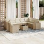 Juego de sofás jardín con cojines beige 10 pzas ratán sintético de , Conjuntos de jardín - Ref: Foro24-3255345, Precio: 740,9...