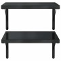 Estantes de pared 2 uds acero inoxidable negro 50x40 cm en Estanterías | Comprar online en Foru.es