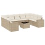Juego de sofás jardín con cojines beige 10 pzas ratán sintético de , Conjuntos de jardín - Ref: Foro24-3255345, Precio: 740,9...