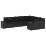 Set de sofás de jardín 8 piezas y cojines ratán sintético negro de , Conjuntos de jardín - Ref: Foro24-3255372, Precio: 622,3...