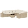 Juego de sofás jardín con cojines beige 10 pzas ratán sintético de , Conjuntos de jardín - Ref: Foro24-3255385, Precio: 740,9...