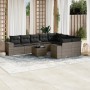 Set de sofás de jardín 10 pzas con cojines ratán sintético gris de , Conjuntos de jardín - Ref: Foro24-3255387, Precio: 627,0...
