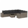 Set de sofás de jardín 10 pzas con cojines ratán sintético gris de , Conjuntos de jardín - Ref: Foro24-3255387, Precio: 627,0...