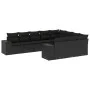 Garden sofa set 10 pieces with black synthetic rattan cushions by , Garden sets - Ref: Foro24-3255422, Price: 636,08 €, Disco...