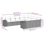 Garden sofa set 10 pieces with black synthetic rattan cushions by , Garden sets - Ref: Foro24-3255422, Price: 636,08 €, Disco...