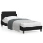 Estructura de cama con cabecero cuero sintético negro 80x200 cm de , Camas y somieres - Ref: Foro24-373078, Precio: 109,24 €,...