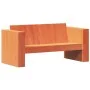 Sofá de jardín 2 plazas madera de pino marrón cera 134x60x62 cm de , Sofás de exterior - Ref: Foro24-844625, Precio: 117,56 €...