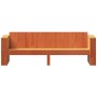 Sofá de jardín 3 plazas madera de pino marrón cera 189x60x62 cm de , Sofás de exterior - Ref: Foro24-844627, Precio: 152,21 €...