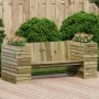 Banco con jardineras madera de pino impregnada 167,5x60x65 cm de , Sofás de exterior - Ref: Foro24-844644, Precio: 234,23 €, ...
