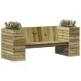 Banco con jardineras madera de pino impregnada 167,5x60x65 cm de , Sofás de exterior - Ref: Foro24-844644, Precio: 234,23 €, ...