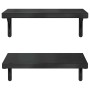 Estantes de pared 2 uds acero inoxidable negro 50x30 cm en Estanterías | Comprar online en Foru.es