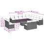 Set sofás de jardín 14 pzas con cojines ratán sintético negro de , Conjuntos de jardín - Ref: Foro24-3226489, Precio: 862,68 ...
