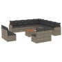 Set de sofás de jardín 14 pzas con cojines ratán sintético gris de , Conjuntos de jardín - Ref: Foro24-3226494, Precio: 798,9...