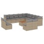 Set sofás jardín 14 pzas y cojines ratán sintético beige mezcla de , Conjuntos de jardín - Ref: Foro24-3256269, Precio: 867,4...