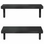 Estantes de pared 2 uds acero inoxidable negro 50x23,5 cm en Estanterías | Comprar online en Foru.es