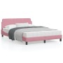 Estructura de cama con cabecero de terciopelo rosa 120x200 cm de , Camas y somieres - Ref: Foro24-373157, Precio: 152,88 €, D...