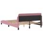 Estructura de cama con cabecero de terciopelo rosa 120x200 cm de , Camas y somieres - Ref: Foro24-373157, Precio: 152,88 €, D...