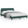 Estructura cama con cabecero terciopelo verde oscuro 140x200 cm de , Camas y somieres - Ref: Foro24-373195, Precio: 148,43 €,...