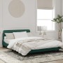 Estructura cama con cabecero terciopelo verde oscuro 140x200 cm de , Camas y somieres - Ref: Foro24-373195, Precio: 148,43 €,...