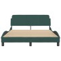 Estructura cama con cabecero terciopelo verde oscuro 140x200 cm de , Camas y somieres - Ref: Foro24-373195, Precio: 148,43 €,...