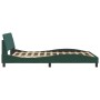 Estructura cama con cabecero terciopelo verde oscuro 140x200 cm de , Camas y somieres - Ref: Foro24-373195, Precio: 148,43 €,...