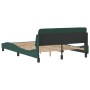Estructura cama con cabecero terciopelo verde oscuro 140x200 cm de , Camas y somieres - Ref: Foro24-373195, Precio: 148,43 €,...