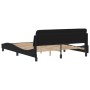 Estructura de cama con cabecero cuero sintético negro 160x200cm de , Camas y somieres - Ref: Foro24-373218, Precio: 185,12 €,...