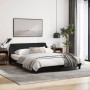 Estructura de cama con cabecero de tela negro 160x200 cm de , Camas y somieres - Ref: Foro24-373207, Precio: 190,14 €, Descue...
