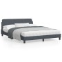 Estructura cama con cabecero terciopelo gris oscuro 160x200 cm de , Camas y somieres - Ref: Foro24-373213, Precio: 180,36 €, ...