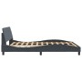 Estructura cama con cabecero terciopelo gris oscuro 160x200 cm de , Camas y somieres - Ref: Foro24-373213, Precio: 180,36 €, ...