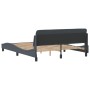 Estructura cama con cabecero terciopelo gris oscuro 160x200 cm de , Camas y somieres - Ref: Foro24-373213, Precio: 180,36 €, ...
