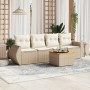 Juego de sofás jardín con cojines 5 pzas ratán sintético beige de , Conjuntos de jardín - Ref: Foro24-3257213, Precio: 381,96...