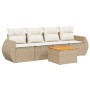 Juego de sofás jardín con cojines 5 pzas ratán sintético beige de , Conjuntos de jardín - Ref: Foro24-3257213, Precio: 381,96...