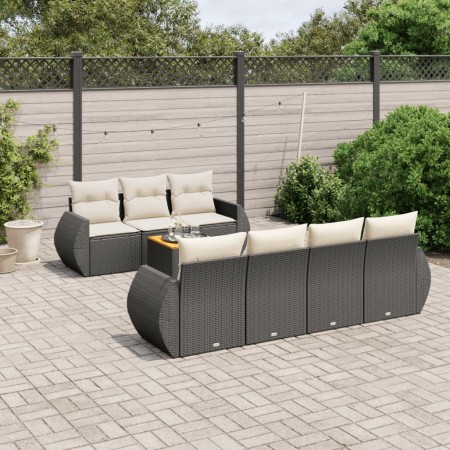 Set de sofás de jardín 8 piezas y cojines ratán sintético negro de , Conjuntos de jardín - Ref: Foro24-3257239, Precio: 515,3...