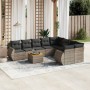 Set de muebles de jardín 9 pzas y cojines ratán sintético gris de , Conjuntos de jardín - Ref: Foro24-3257264, Precio: 565,99...