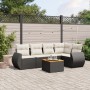 Set de sofás de jardín 6 piezas y cojines ratán sintético negro de , Conjuntos de jardín - Ref: Foro24-3257323, Precio: 381,4...