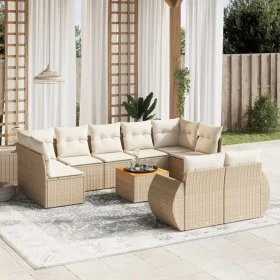 Juego de sofás jardín con cojines beige 10 pzas ratán sintético de , Conjuntos de jardín - Ref: Foro24-3257486, Precio: 706,0...