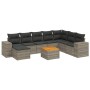 Set de muebles de jardín 9 pzas y cojines ratán sintético gris de , Conjuntos de jardín - Ref: Foro24-3257915, Precio: 556,10...