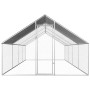 Jaula gallinero de exterior de acero galvanizado 2,75x8x1,92 m de vidaXL, Jaulas y habitáculos para animales pequeños - Ref: ...