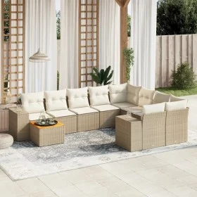 Juego de sofás jardín con cojines beige 10 pzas ratán sintético de , Conjuntos de jardín - Ref: Foro24-3257941, Precio: 715,8...
