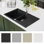 Kitchen sink with 2 black granite bowls by , Sinks - Ref: Foro24-142950, Price: 211,73 €, Discount: %